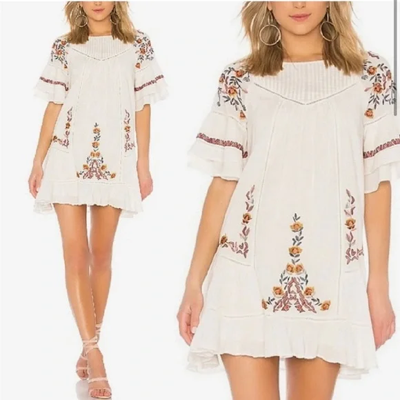sachin and babi light blue dress Free People Pavlo Black Embroidered Dress size M main image 1